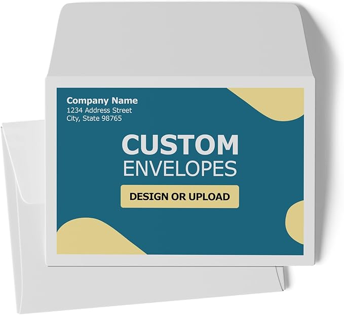 GotPrint Custom Envelopes 3.5x5 | White #A1 Envelope for Invitations, Announcements, Wedding, Postcards, Mailing | Personalize - Upload Design, Add Text or Logo | 3.625x5.125, 50Qty