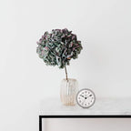 Presentime & Co 4" Farmhouse Tabletop Alarm Mantel Clock, Desk and Shelf Clock, Silent no Ticking, Light Grey Oak and Rusted Galvanized Finish. Tabletop Décor, Home Décor, Farmhouse Décor