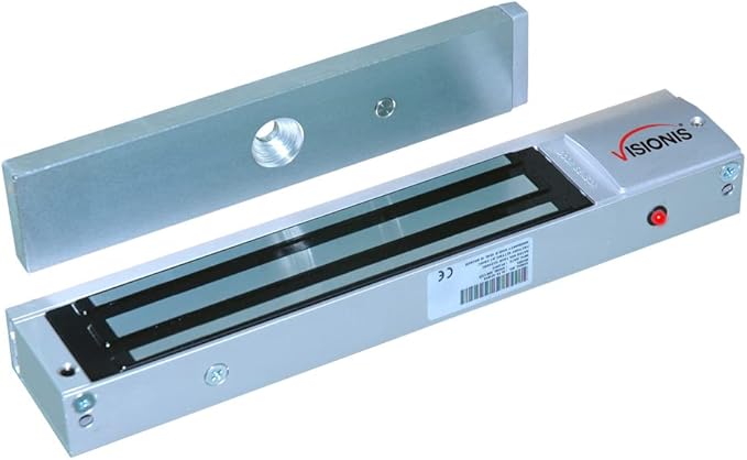 Visionis Indoor 600LBS 280KG Holding Force Outswinging Electromagnetic Door Lock with LED Sensor for Door Access Control System VIS-ML600LED 12V 24V Electric Magnetic Lock