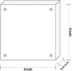 NIUBEE 4x4 Picture Frame, Acrylic Photo Frame 20% Thicker Block, Clear Frameless Acrylic Frames Double Sided，Magnetic frames for Desktop