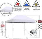 Eurmax USA 10'x15' Pop Up Canopy Tent Commercial Instant Canopies with Heavy Duty Roller Bag,Bonus 4 Sand Weights Bags(Pumpkin Orange)