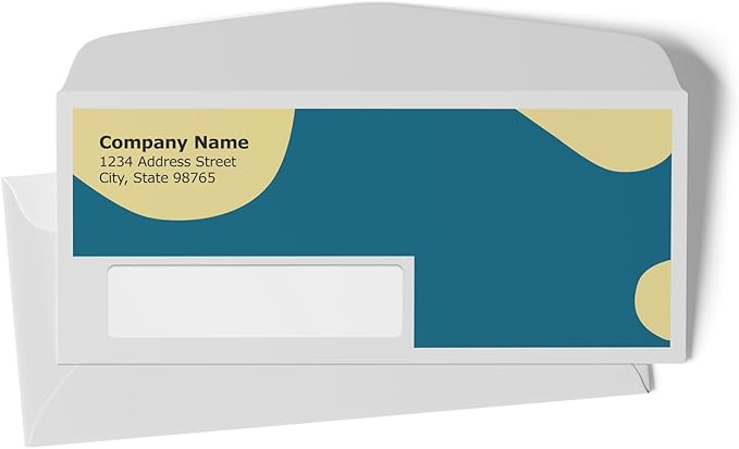 GotPrint Custom Envelopes with Logo | #10 Standard with Window Envelope for Mailers| Upload Business Design, Add Text or Logo | Full Color Print Personalized 4.125x9.5, 500Qty