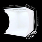 PULUZ Photo Studio Light Box, Portable Folding Photo Light Box with Ring Light and 6 Colors Backdrops,Light Box Photography for Small Size Products