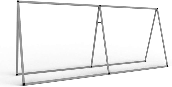Vispronet Horizontal A-Frame Banner Stand – 3ft x 7ft Aluminum Outdoor Banner Stand, Portable Display Stand for Promotional & Sporting Events, Weather-Resistant Banner Stand, Frame Only