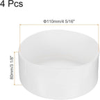 uxcell 4pcs Rubber End Caps 110mm (4 5/16 Inch) ID x 80mm(3 1/8 Inch) H Vinyl Round End Cap Cover Screw Thread Protectors White