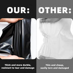 POLYSELLS 200 pcs 10x13 Inches Black Poly Mailers Shipping Envelopes, Strong Adhesive Sealing, Waterproof, and Tear-resistant Postal Mailing Bags for Small Business, Clothes, Non-Fragile Items