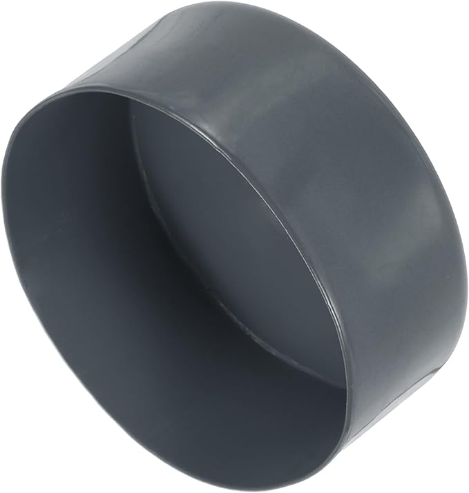 uxcell 4pcs Rubber End Caps 115mm(4 1/2 Inch) ID x 80mm(3 1/8 Inch) H Vinyl Round End Cap Cover Screw Thread Protectors Dark Grey