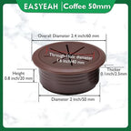 10 Pcs Desk Grommet 2" / 50 mm, Desk Hole Cover for Cables Coffee, Cable Grommet ABS Plastic, Desk Hole Grommet for Home & Office Pc, Detachable Cable Cord Organizer