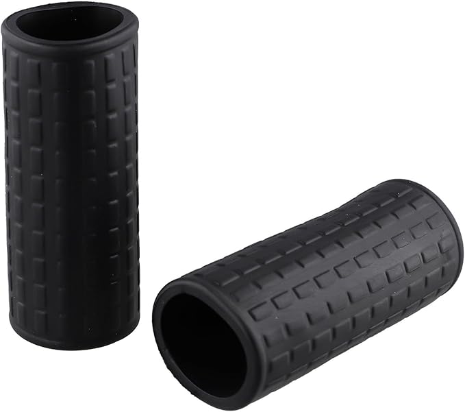Rubber Wheelbarrow Handle Grips for 8-42mm Round Tubes, Non-Slip Replacement Wheelbarrow Handles, Garden Cart Handle Covers, 2-Pack Black Anti-Skid Shock Absorption(122 x 40mm)