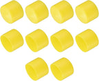 uxcell 10pcs Rubber End Caps 55mm(2 3/16") ID Vinyl Round End Cap Cover Screw Thread Protectors Yellow