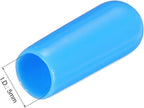 uxcell 20pcs Rubber End Caps 5mm(3/16") ID Vinyl PVC Round Tube Bolt Cap Cover Screw Thread Protectors,Light Blue