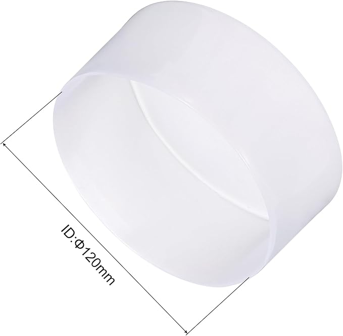 uxcell 4pcs Rubber End Caps 120mm ID Vinyl Round End Cap Cover Screw Thread Protectors Clear, 50mm Height