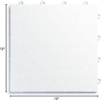 Big Floors RaceDeck CircleTrac, Interlocking Non-Slip Garage Flooring Tile, Durable, Modular, Heavy-Duty Copolymer, Easy Install (White, 48 Pack of 12 x 12" Tiles)