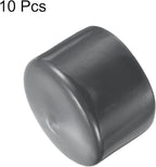 uxcell 10pcs Rubber End Caps 70mm ID Vinyl Round End Cap Cover Screw Thread Protector Dark Grey