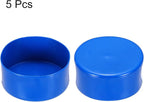 uxcell 5pcs Rubber End Caps 100mm(4 Inch) ID Vinyl PVC Round Tube Bolt Cap Cover Screw Thread Protectors Blue