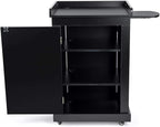 Displays2go Rolling Podiums with Adjustable Shelves – Black (OLILCTMMSBK)