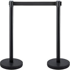 VEVOR Crowd Control Stanchions, 6-Pack Crowd Control Barriers with 3PCS 6.5FT Retractable Belts, Stanchion Posts Queue Pole for Crowd Control Barriers, Easy Assembly