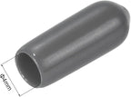 uxcell 20pcs Rubber End Caps 4mm ID Vinyl PVC Round Tube Bolt Cap Cover Screw Thread Protectors Dark Grey