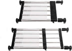BAOYOUNI Adjustable Shelving Expandable Closet Shelves Tension Rod Clothes Hanger Storage Rack DIY Cabinet Wardrobe Kitchen Bathroom Divider Separator Organizer, Black, 2 Pack