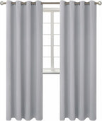 BGment Room Darkening Curtains 95 Inches Long - Grommet Thermal Insulated Drapes Window Treatment Curtains for Bedroom, 2 Panels, 52 x 95 Inch, Light Grey