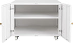 Print Mobile Printer Stand, Rolling Filing Cabinet, Lateral Office Filing Cabinet fits A4 or Letter Size for Home Office (White, H17.72)