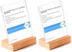 2 Pack Acrylic Label Holder Price Tag Displays Sign Holder Data Card Holder Table Top Sign Stand(100*70mm/3.94x2.76 inches)