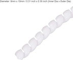 uxcell Flexible Spiral Cable Wrap Wire Cord Wraps Management Sleeve 8mm x 10mm Computer Wire Manage Cord 3 Meters Length White