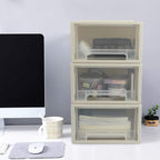 6 Quart Plastic Chest of Drawers, Desktop Office Organizer, 3 Pack