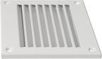 Repa Market 4 x 4 Inch Air Vent Cover/White Galvanized Steel Louvered Grill Cover with Mesh Screen/Wall or Ceiling Vent/Durable Flush Mount HVAC Register for Indoor and Outdoor Ventilation
