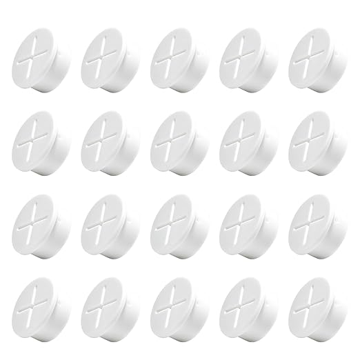 20Pcs Desk Grommet, 1" (25mm) White Silicone Cord Hole Cover, Flexible Rubber Wire Grommets, Wall Grommets for Cables Management, Table, Countertop, Cabinets and Furnitures Wire Organizer