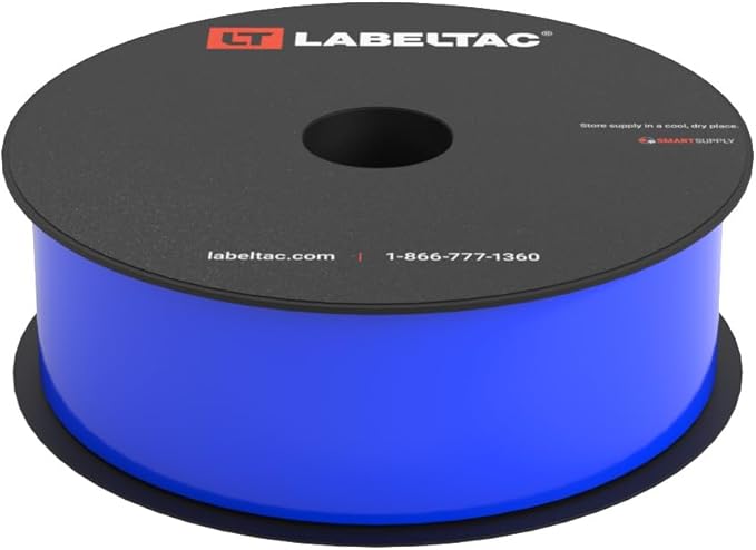 LabelTac 4 and Pro Model Indoor/Outdoor Rack Label Supply 1.5" x 150' Blue