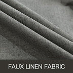 MIULEE Linen Texture Curtains for Bedroom Solid 100% Blackout Thermal Insulated Dark Grey Curtains Grommet Room Darkening Drapes Luxury Decor for Living Room Nursery 52x54 Inch (2 Panels)