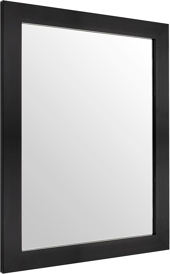 Ruomeng Wall Mirror Rectangle Decorative Mirror 12" x 16" for Entryway, Bedroom, Living Room, Black