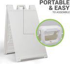 GotPrint A Frame Sign | Open for Business Signs 24" x 36" Inch | Comes with Pre-Designed Folding Sidewalk Sign with Stand Standard White Sandwich Board