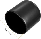 uxcell 4pcs Rubber End Caps 1 1/4"(32mm) ID Vinyl Round End Cap Cover Screw Thread Protectors Black, 30mm Height