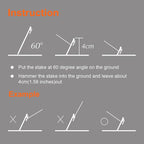 Eurmax USA 10 inch Multiuse Heavy Duty Steel Tent Stakes Tarp Pegs Camping Stakes for Outdoor Camping Canopy and tarp with 4 Ropes 10FT Length,8pcs(Orange)