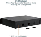 Tecmojo 2U Rack Drawer,Rack Mount Drawer for 19in Network Equipment/Server/AV Rack or Cabinet Enclosure,Sliding and Lockable Server Rack Drawer - Load-Bearing 44lb (20kg),with Cable Management Holes