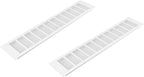 Vent Systems 19.69 x 3.94 (Outer Size) Air Supply Ventilation Grille - Pack of 2 - White Aluminum Rectangle Intake/Exhaust Door Vent Deflector - HVAC for Home Improvement Floor, Wall Duct Cover