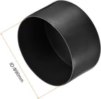 uxcell 5pcs Rubber End Caps 3 9/16"(90mm) ID Vinyl PVC Round Tube Bolt Cap Cover Screw Thread Protectors Black