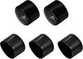 uxcell 5pcs Rubber End Caps 3 1/8"(80mm) ID Vinyl PVC Round Tube Bolt Cap Cover Screw Thread Protectors Black
