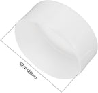 uxcell 4pcs Rubber End Caps 120mm ID Vinyl Round End Cap Cover Screw Thread Protectors White, 50mm Height
