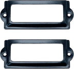 [24 Pack] Black Office Library File Drawer Cabinet Card Tag Label Holder Metal Frame 83mm x 30mm