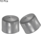 uxcell 10pcs Rubber End Caps 53mm ID Vinyl Round End Cap Cover Screw Thread Protectors Dark Grey