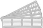 Repa Market 5-Pack Air Vent Cover 16x4 Inch (Outer Dimensions) White Galvanized Steel Louvered Grill Cover with Mesh Screen/Wall or Ceiling Vent/HVAC Register for Indoor and Outdoor Ventilation