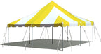 TentandTable 20' x 20' Premium Canopy Tent, Yellow/White, Outdoor Pole Tent, 40-80 Person Capacity for Parties, Weddings, Events, Commercial and Residential Use, Large Heavy Duty Vinyl Canopy Tents