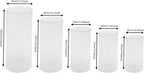 5 Pcs Wedding Cylinder Stands, Clear Acrylic Round Pedestal Stand, Floor Standing Clear Cylinder Stands for Wedding Birthday Party 19.6'', 21.6'', 23.6'', 29.5'', 35.4'' H