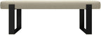 VANT Upholstered Bed Bench - Boucle Beige - Matte Black - Contemporary Modern, Bedroom Bench Seat, Hallway, or Entryway