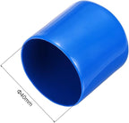 uxcell 5pcs Rubber End Caps 40mm(1.6 Inch) ID Vinyl PVC Round Tube Bolt Cap Cover Screw Thread Protectors Blue