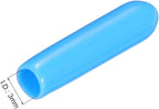 uxcell 20pcs Rubber End Caps 3mm(1/8") ID Vinyl PVC Round Tube Bolt Cap Cover Screw Thread Protectors,Light Blue