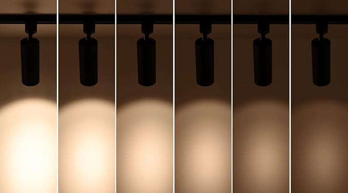 mirrea 16.5W Dimmable LED Track Lighting Heads Compatible with Single Circuit H Type Rail Ceiling Spotlight 90 CRI 24° Black Finish Pack of 6 (4000K Neutral White)